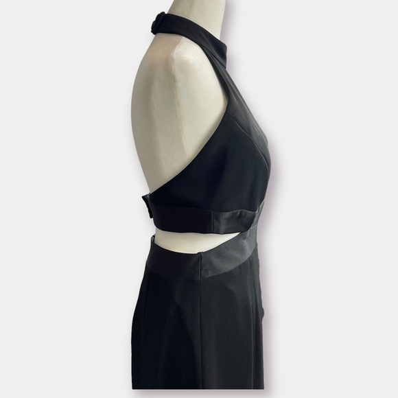 EUC Halter Sleeveless Party Formal Dress Black Cut Out Size 6 - Picture 4 of 10